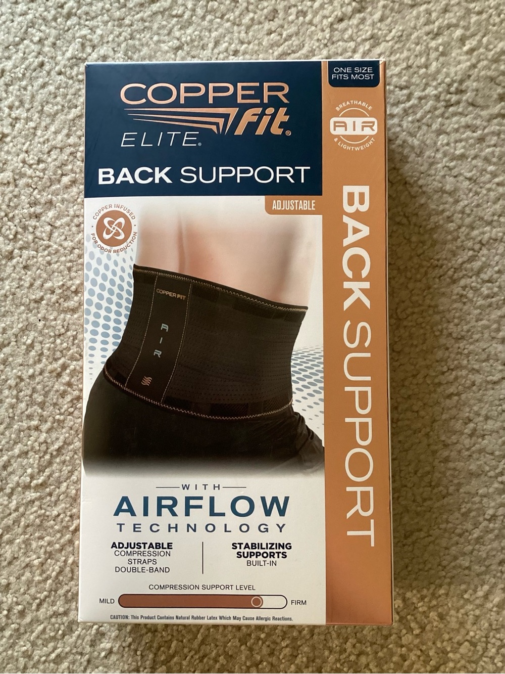 Elite Black Back Support with Airflow Technology